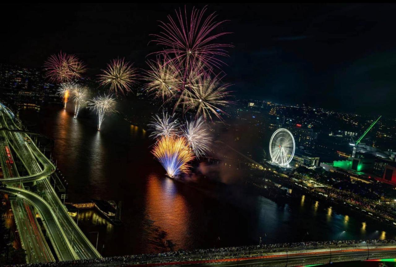 Brisbane Riverfront Oasis 2Bed Panoramic Riverview Bagian luar foto